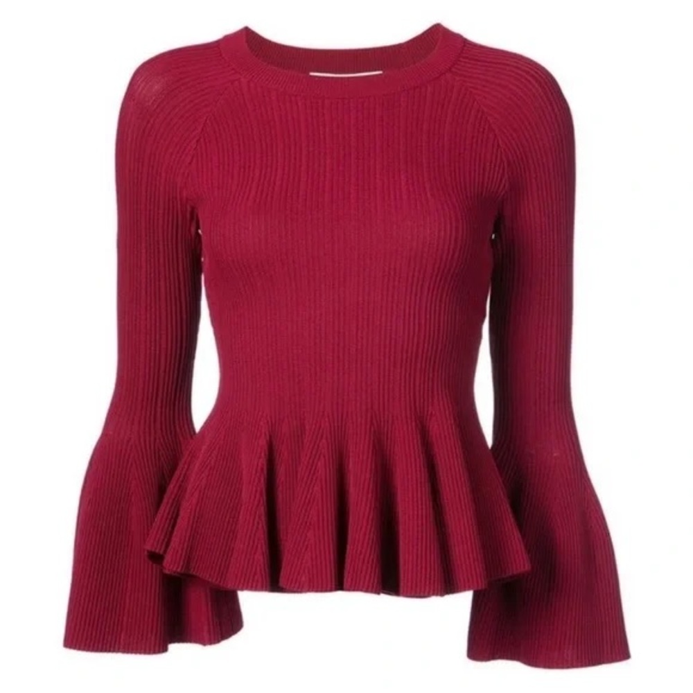 Jonathan Simkhai ribbed peplum sweater